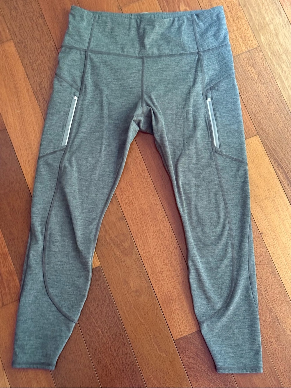 Athleta Gray Women's Active Leggings with Zip Pockets